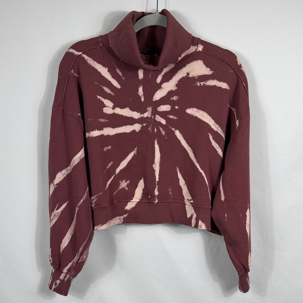 REVOLVE x 525 Wildberry Multi Tie-Dye Turtleneck Cropped Sweater. Size L. NWT - Picture 1 of 8